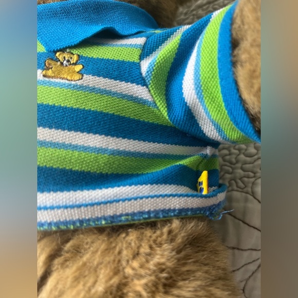 Build-A-Bear Stuff Teddy Bear with Striped Polo Shirt - Picture 11 of 13